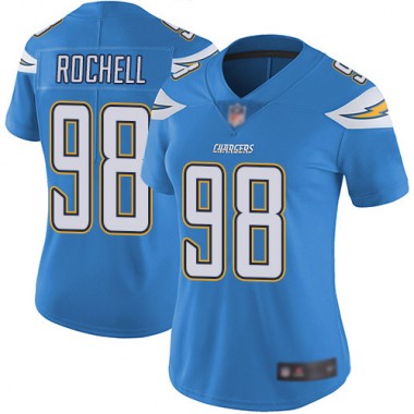 Los Angeles Chargers NFL Football Isaac Rochell Electric Blue Jersey Women Limited  #98 Alternate Vapor Untouchable->los angeles chargers->NFL Jersey